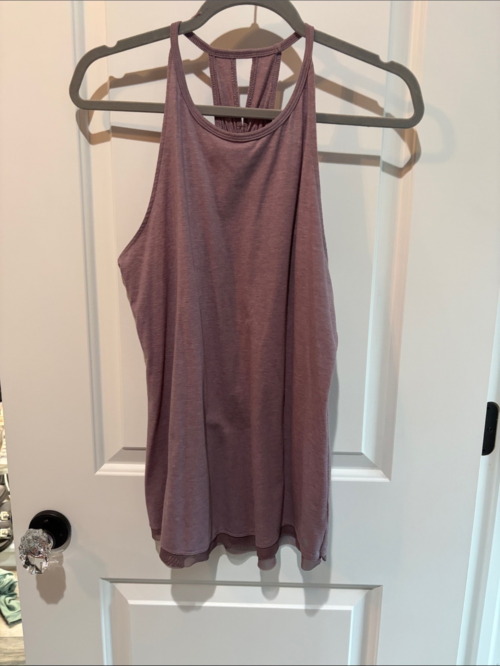 Sleeveless Racerback Tank Top in Mauve - Women